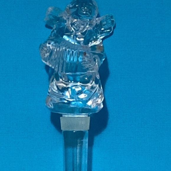 New Mikasa Christmas Angel Austrian Lead Crystal Glass Wine Cider Bottle Stopper - Picture 2 of 6